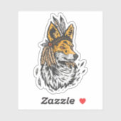 インディアン先住民キツネ シール (シート)