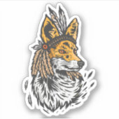 インディアン先住民キツネ シール (正面)