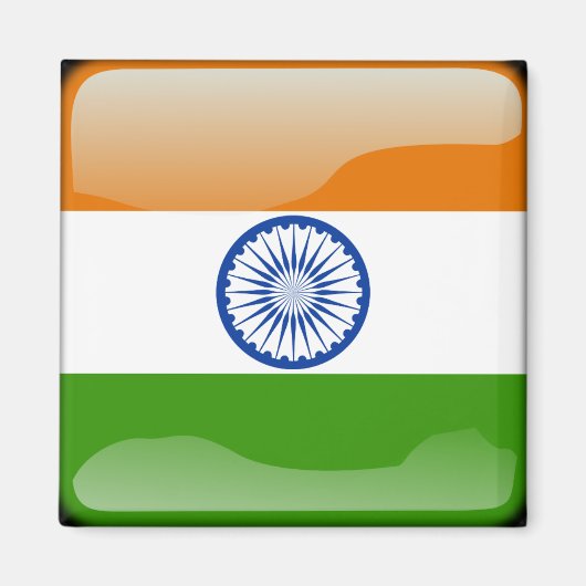 インディアン光沢旗 マグネット (正面)