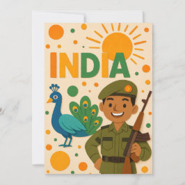 インディアン兵士と孔雀カード