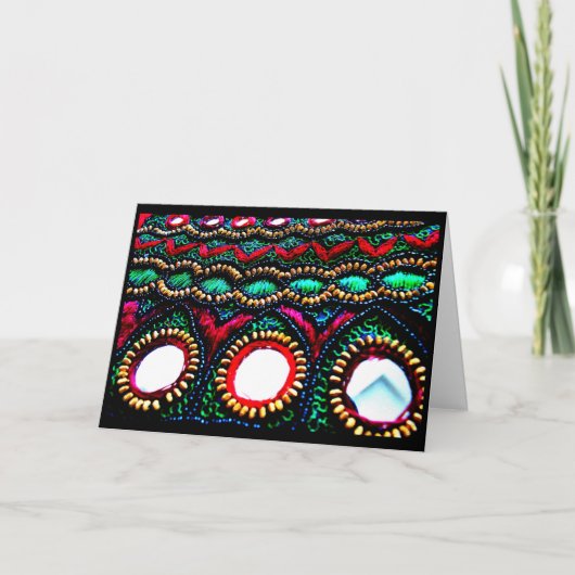 インディアン刺繍 カード (正面)