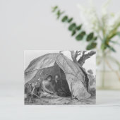 インディアン医が薬のポットを組み立てる ポストカード (スタンド正面)