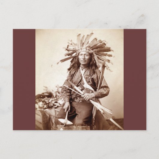 インディアン反乱扇動者， 1890 ポストカード (正面)