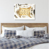 インディアン器具と腕、プレート21巻から2 キャンバスプリント (インサイチュ (寝室))