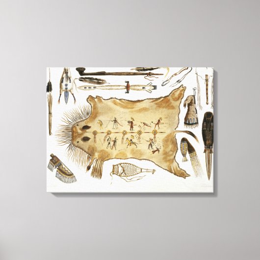 インディアン器具と腕、プレート21巻から2 キャンバスプリント (正面)