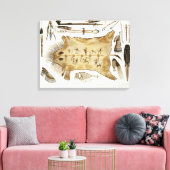 インディアン器具と腕、プレート21巻から2 キャンバスプリント (インサイチュ (リビング))