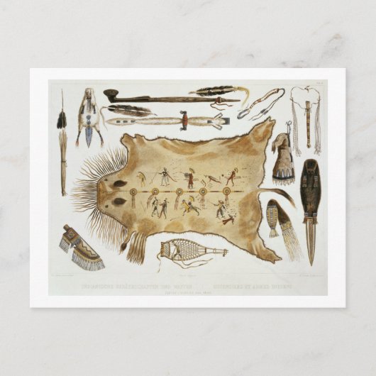 インディアン器具と腕、プレート21巻から2 ポストカード (正面)