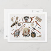 インディアン器具と腕、プレート48巻2から ポストカード (正面/裏面)