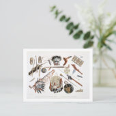 インディアン器具と腕、プレート48巻2から ポストカード (スタンド正面)