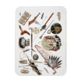 インディアン器具と腕、プレート48巻2から マグネット (縦)