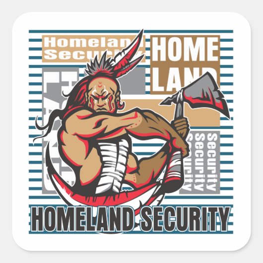 インディアン国土安全保障 スクエアシール (正面)