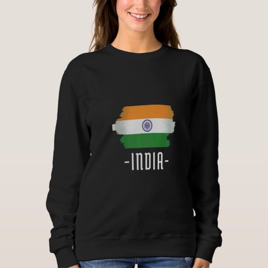インディアン国旗インド スウェットシャツ (正面)