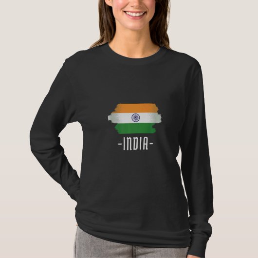 インディアン国旗インド Tシャツ (正面)