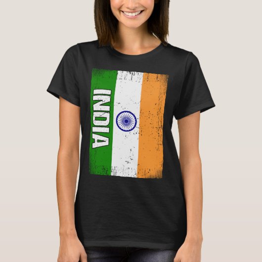 インディアン国旗インド Tシャツ (正面)