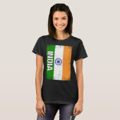 インディアン国旗インド Tシャツ (正面フル)