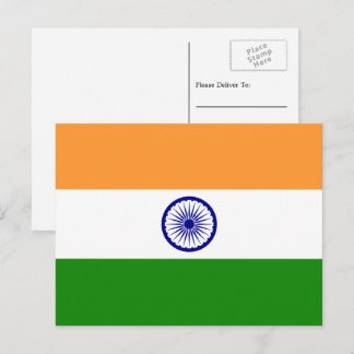 インディアン国旗、インド国旗 ポストカード