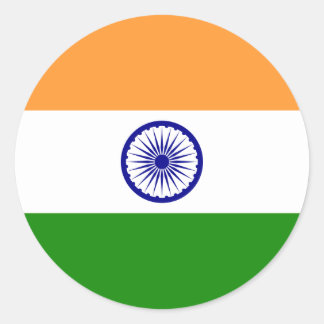 インディアン国旗、インド国旗 ラウンドシール