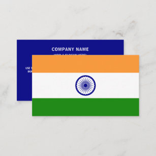 インディアン国旗、インド国旗 名刺