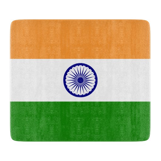 インディアン国旗(インド)(南アジア国)(バラト) カッティングボード (正面)