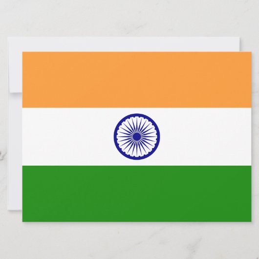 インディアン国旗(インド)(南アジア国)(バラト) カード (正面)
