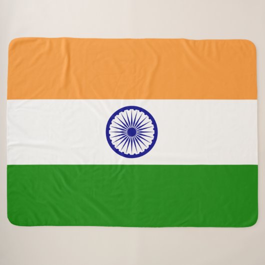 インディアン国旗(インド)(南アジア国)(バラト) シェルパブランケット (正面(横))