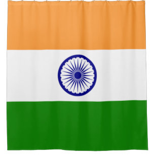インディアン国旗(インド)(南アジア国)(バラト) シャワーカーテン