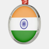 インディアン国旗（インド）（南アジア国）（バラト） メタルオーナメント (左)