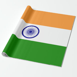 インディアン国旗(インド)(南アジア国)(バラト) ラッピングペーパー
