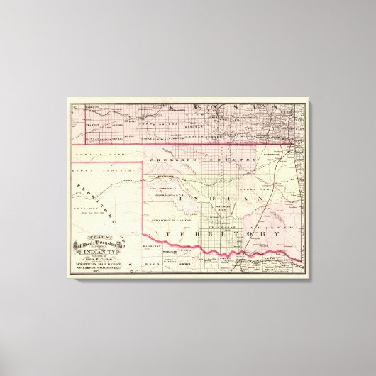 インディアン地域 キャンバスプリント (正面)