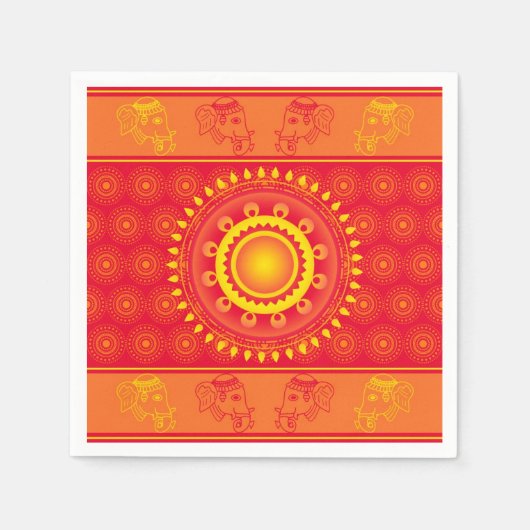 インディアン型 スタンダードカクテルナプキン (正面)