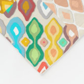 インディアン夏のイカットパッチ フリースブランケット (角)