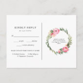 インディアン夏のフローラ結婚式RSVP付き/食事 インビテーションポストカード (裏面)