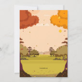 インディアン夏パーティの招待状 招待状 (裏面)