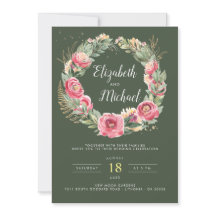 インディアン夏 |水彩ピンクの牡丹結婚の