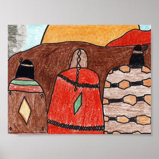 インディアン夕日 ポスター (正面)