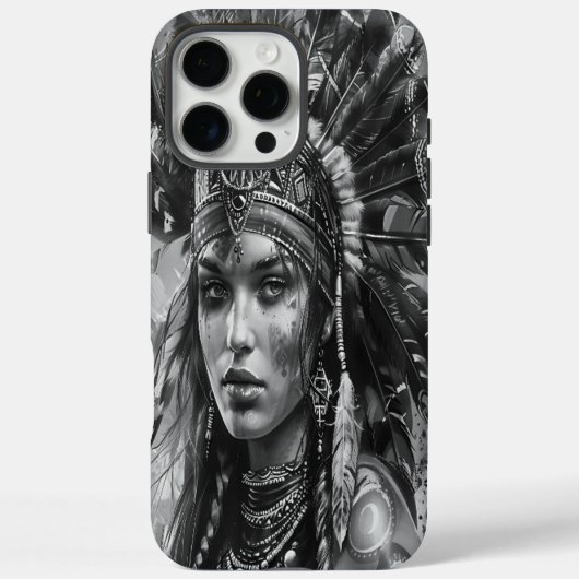 インディアン女の戦士の服装の精神 Case-Mate iPhoneケース (裏面)