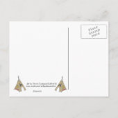 インディアン女性葉書 ポストカード (裏面)