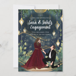 インディアン婚約招待リングや輪式招待状 招待状