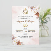 インディアン婚約招待状カード 招待状 (スタンド正面)