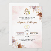 インディアン婚約招待状カード 招待状 (正面/裏面)