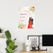 インディアン婚約案内看板 ポスター (ホームオフィス)