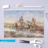 インディアン家族とトラヴォイスby Charles M. Russell 薄葉紙 (クラフト)