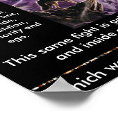 インディアン寓話:2匹の狼 ポスター (角)