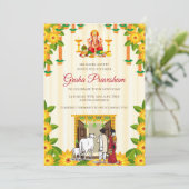 インディアン引っ越し祝いパーティー招待グルハプラベサム 招待状 (スタンド正面)