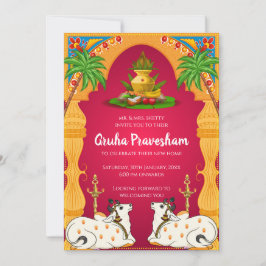 インディアン引っ越し祝いパーティー招待グルハプラヴェシャム 招待状