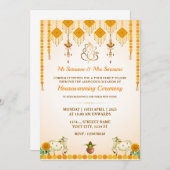 インディアン引っ越し祝いパーティー招待状カードグルプラヴェシュ 招待状 (正面/裏面)