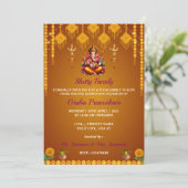 インディアン引っ越し祝いパーティー招待状カードグルプラヴェシュ 招待状 (スタンド正面)