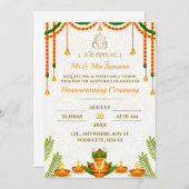 インディアン引っ越し祝いパーティー招待状カード 招待状 (正面/裏面)