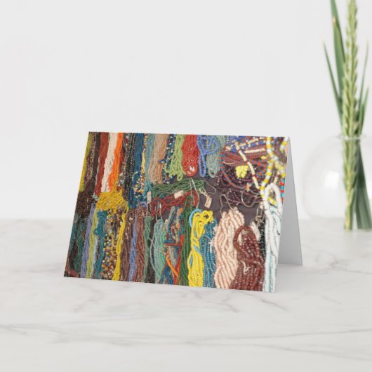 インディアン成果物ビーズ カード (正面)