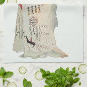 インディアン戦士パイプポートレートバイカールボドマー キッチンタオル (折り畳み)